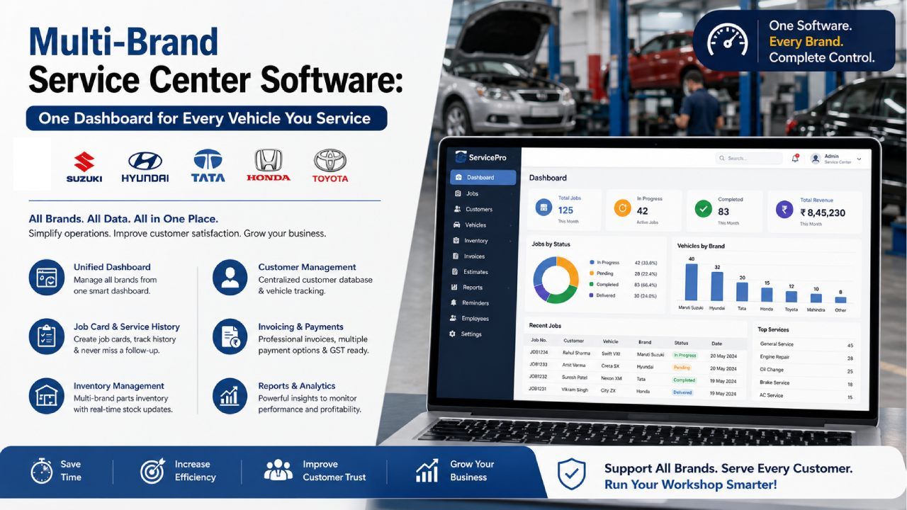 Multi-Brand Service Center Software: One Dashboard for Every Vehicle You Service
