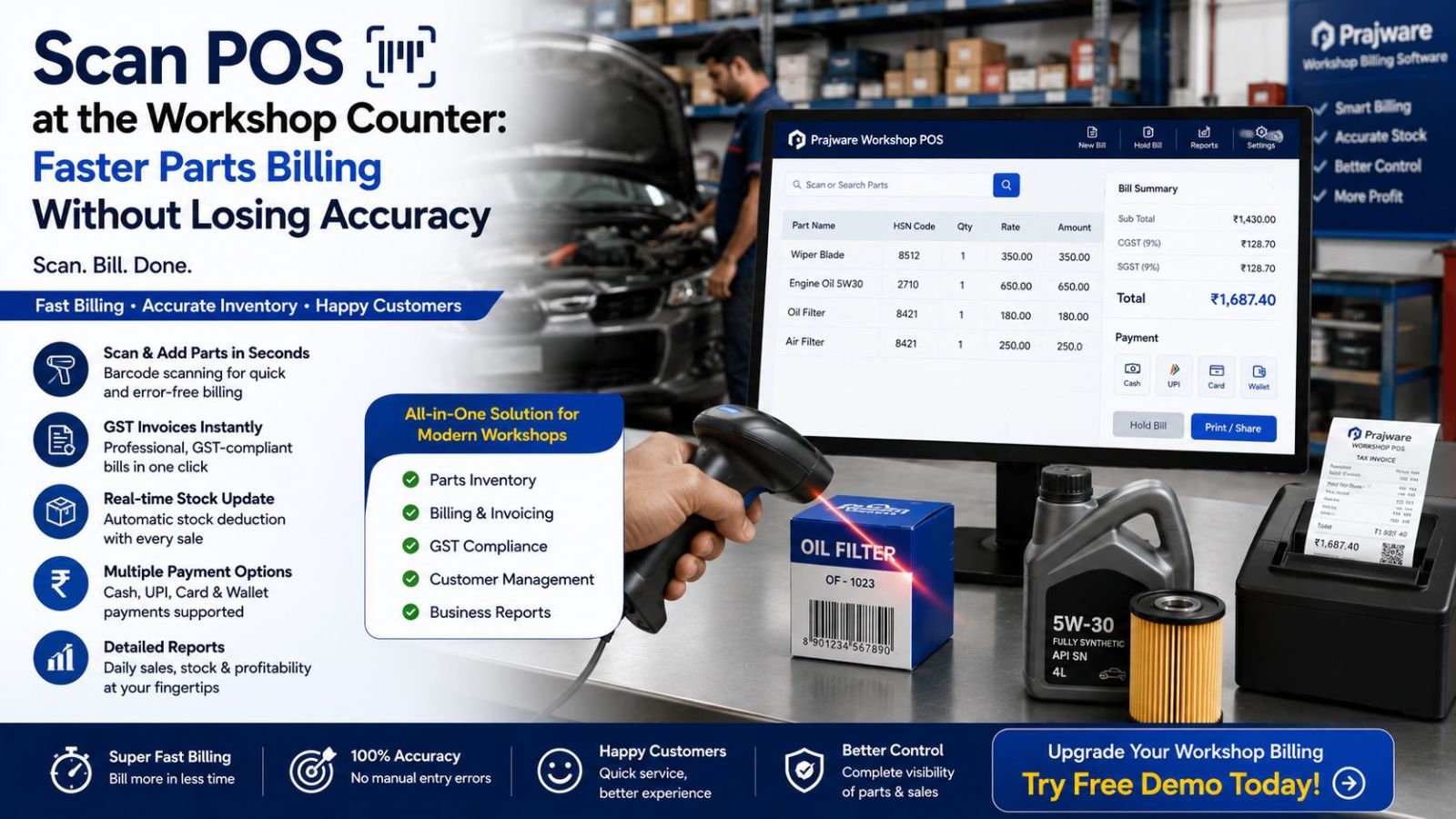 Scan POS at the Workshop Counter: Faster Parts Billing Without Losing Accuracy
